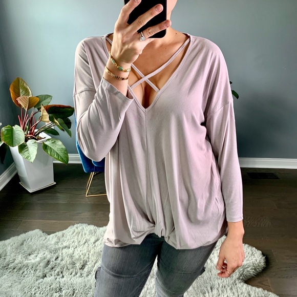 🏷Alexis Top Lilac Gray - Picture 5 of 7